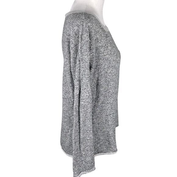 ATM Crewneck Sweatshirt Oversized Relaxed Raw Hem Gray Anthony Thomas Melillo M - Picture 4 of 11